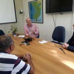 Presidente Dias, Elisa e Maurício tiveram reunião com administrador da Eletrosul, ao fundo