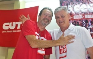 Claudir Nespolo e Amarildo Cenci, presidente da CUT-RS