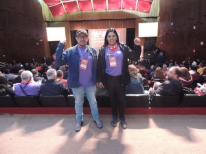 José Airton e Elisa Araújo representaram a categoria dos vigilantes no congresso