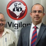 Advogado do sindicato, Arthur Dias Filho, com o presidente Dias