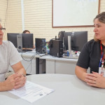 Fiscal do contrato, André Susin, e diretora Cristiloren